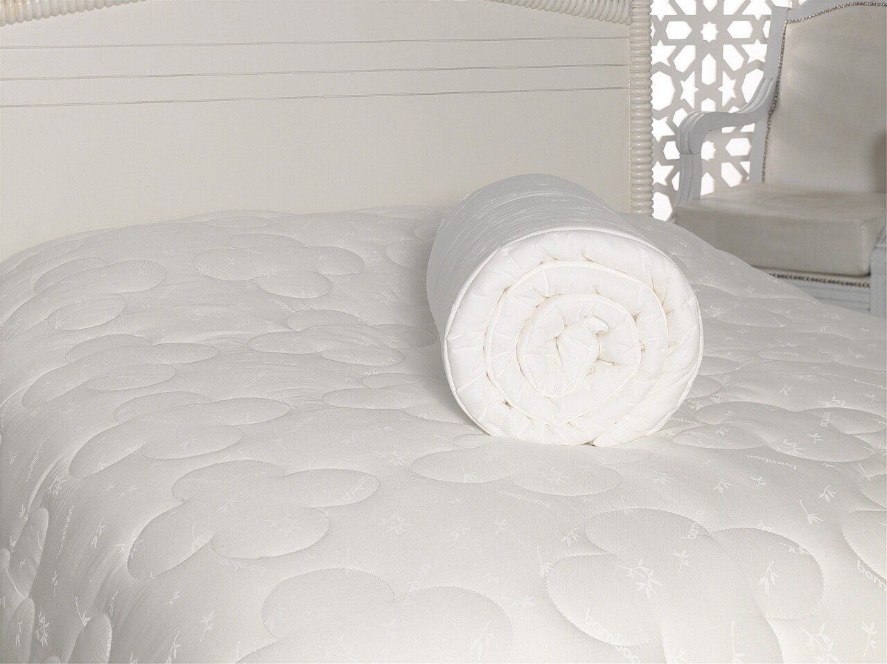 Pilota din 100% bumbac ranforce, 195x215 cm, Cotton Box, Bambu White - imagine 3